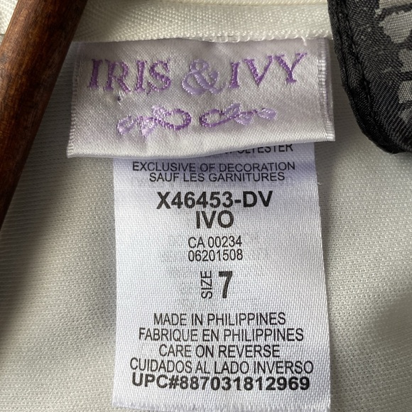 Iris & Ivy size 7 girls black and white formal dress. - Picture 7 of 15